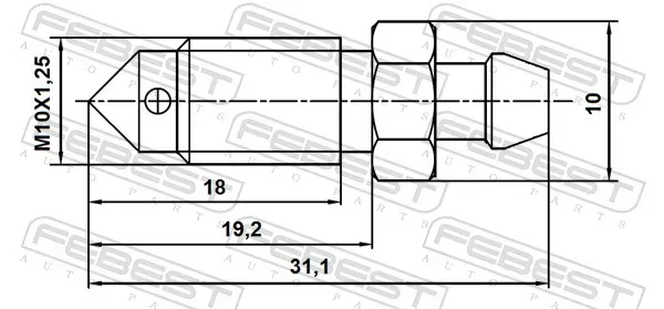 FEBEST Entlüfterschraube/-ventil, Bremssattel 8870011 für HONDA