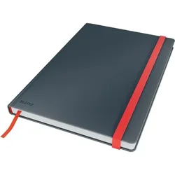 LEITZ Notizbuch Cosy B5 fester Einband kariert grau Packung mit 5 Stück