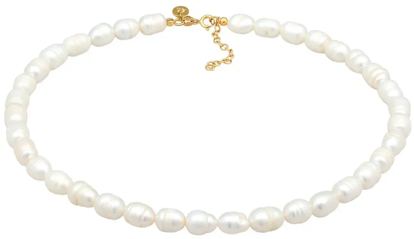 Elli PREMIUM Barock Süßwasserperle Choker 925 Silber 36 Damen 