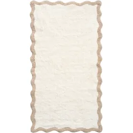 Beliani Badteppich Beige/Braun 150 x 80 cm
