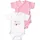 LILIPUT Body "Elefant", Mädchen, Gr. 62/68, EURO-Größen, pink (weiß, pink), 100% Baumwolle, bedruckt, kurz, Bodys Body, mit niedlichem Frontdruck