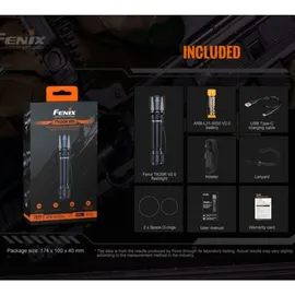 Fenix TK20R V2.0 3000 Lumen 21700 Powered, USB-C wiederaufladbar, APF Taschenlampe
