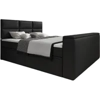 Luxusbetten24 Boxspringbett Citaro mit TV Lift, USB und Stauraum