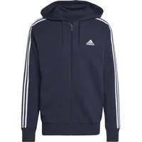 Adidas 3-Streifen French Terry Reißverschlusspullover Legend Ink / White L