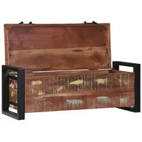 VidaXL Truhen 80x30x30cm Massives Altholz und Metall