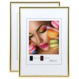Ideal Trend New Lifestyle Set Bilderrahmen Wanddeko Collage Poster Rahmen 2er 3er 5er Pack: Farbe: 2er Pack Gold | Format: 21x29,7 DIN A4