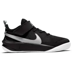 NIKE Basketballschuh Team Hustle D 10, BLACK/METALLIC SILVER-VOLT-WHI, 28 1⁄2
