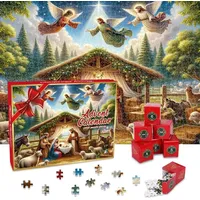 LuxusKollektion Adventskalender 2024 Kinder Puzzle Weihnachten Spielzeug Jungen Mädchen