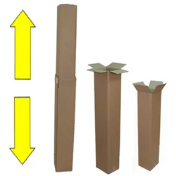 VEPATIM Versandhülsen teleskopierbar bis 2050x180x150mm stufenlos verstellbar 2-wellig
