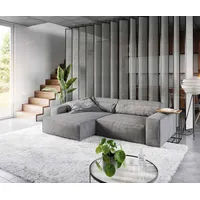 DeLife Ecksofa Sirpio XL 270x170 cm Mikrofaser Taupe Recamiere variabel