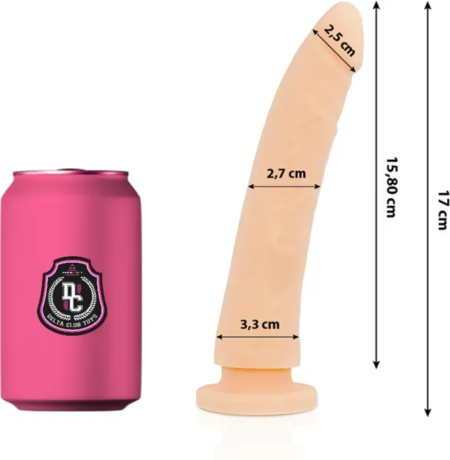 DELTA CLUB - TOYS DILDO NATÜRLICHES MEDIZINISCHES SILIKON 17 CM -O- 3 CM