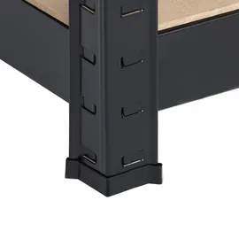 SCHULTE Regalwelt Schwerlastregal MDF 180x180x40 cm schwarz 4 Böden