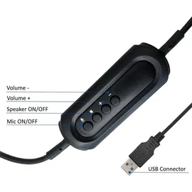 ewent EW3568 Kabelgebunden, USB-A), Office Headset Schwarz
