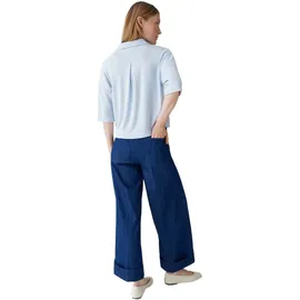 Opus Damen Blusen/Hemden | Jerseyshirt in feiner Strickoptik Blau 36