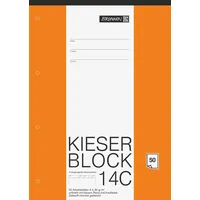 Brunnen Arbeitsblock Kieserblock A4 blanko Lineatur 14C, 1 Block