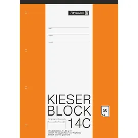 Brunnen Arbeitsblock Kieserblock A4 blanko Lineatur 14C, 1 Block