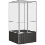 vidaXL Vogelkäfig Vogelhaus Käfig Anthrazit 111x107x211,5cm Verzinkter Stahl