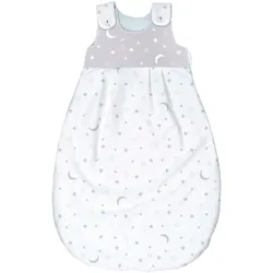 BORNINO HOME Ganzjahres-Schlafsack Mond und Sterne 2.5 TOG, grau | weiss, 110