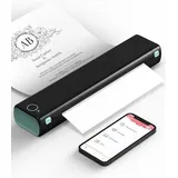 Phomemo M08F Thermodrucker A4 Mobiler Bluetooth Drucker Android/iOS Kompatibel, Thermopapier Drucker ohne Tinte