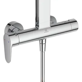 Ideal Standard Alu+ Aufputz-Duschsystem Einhebelmischer 2-fach-Handbrause/2 Ablagen BD584AA