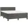 vidaXL Boxspringbett 140 x 200 cm Dunkelgrau