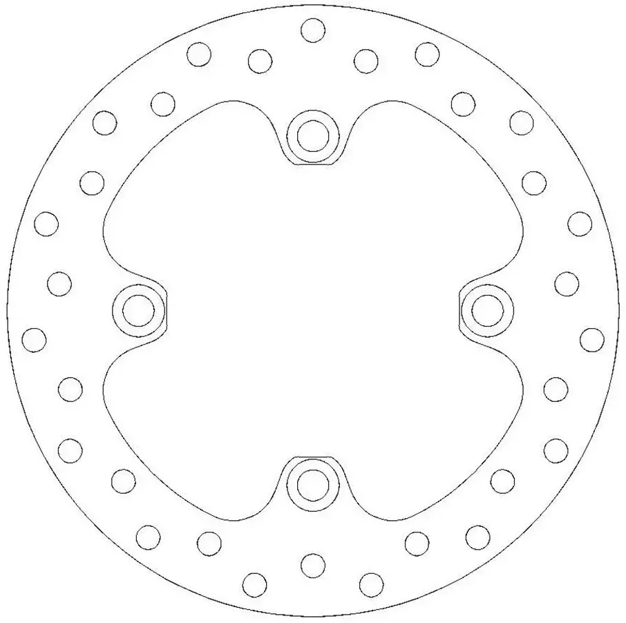 Moto-master Halo Yamaha 110351 Hintere Bremsscheibe - Silver - One Size