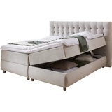 Atlantic Home Collection Boxspringbett »Tina«, hellgrau, , 92561850-0 Strukturstoff,