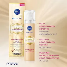 NIVEA Cellular Luminous 630 Anti-Pigmentflecken Getöntes Fluid LSF 20 40 ml