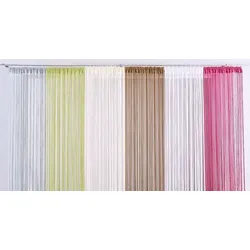 Fadenvorhang »Fao-Uni«, (1 St.), Kräuselband, multifunktional, transparent, Polyester, pflegeleicht, 295646-5 weiß