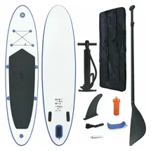 vidaXL SUP Board Set Aufblasbar 300 x 76 x 15 cm blau und weiß