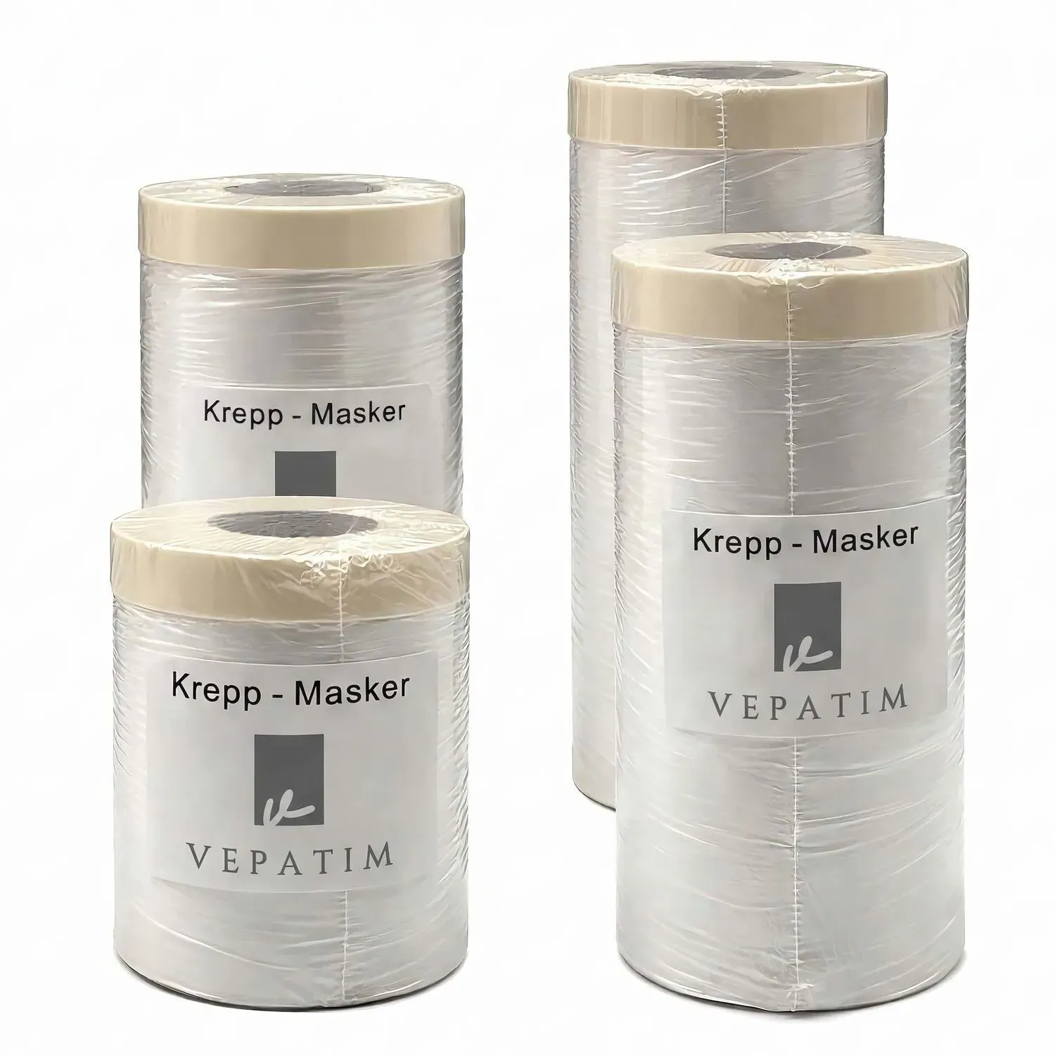 Cover-Masker Krepp | Abdeckfolie mit Malerband für Innenbereich 2700mm x 17m | Malerfolie zum Abkleben & Staubschutz