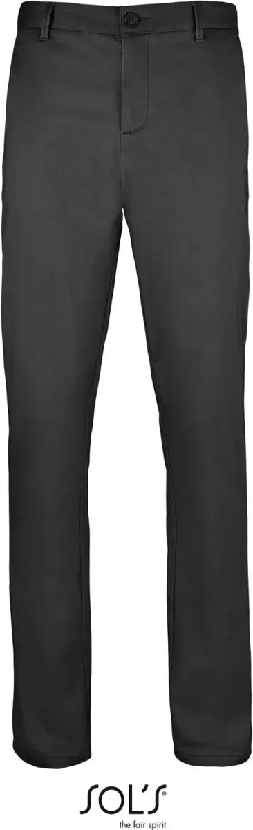 SOLS Herren Satin Stretch Hose Chinohose 02917 black 48