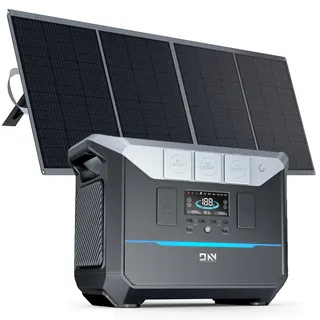 DaranEner NEO2000 2000W (3000W Peak) Stromerzeuger Power Station mit 200W Solarpanel SP200 , 2073,6Wh Solargenerator 648000 mAh Mobiler Stromspeich...