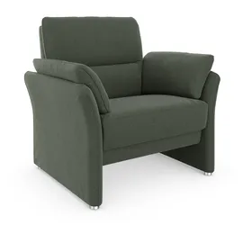 DOMO collection Sessel DOMO COLLECTION "Pina elegant und zeitloser Clubsessel, bequemer Cocktailsessel", grün (dunkelgrün), B:99cm H:95cm T:88cm, Sessel, Sessel, Hoher Sitzkomfort, Microfaser hochflorig, dunkelgrün