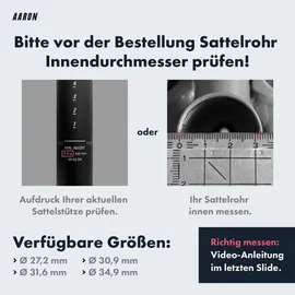 Aaron Spring Sattelstütze gefedert - Ø 34,9 mm Länge 350 mm