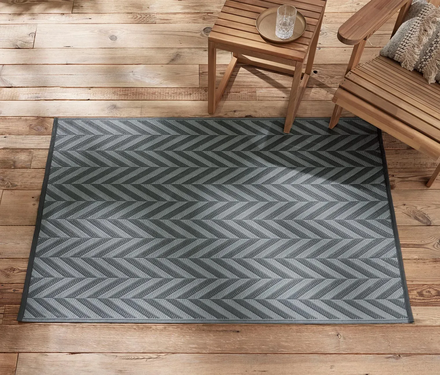Tchibo - Outdoor-Teppich - anthrazit