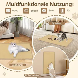 Costway Kratzmatte 80 x 50 cm beige
