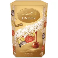 Lindt Schokolade LINDOR Kugeln Mischung | 500 g | ca. 40 Kugeln mit zartschmelzender Füllung (Vollmilch, Weiß, Dark und Haselnuss) im süßen Cornet | Pralinen Geschenk | Schokoladen Geschenk