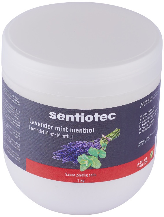 Sentiotec Sauna-Peelingsalz | Lavendel, Minze & Menthol | 200 g