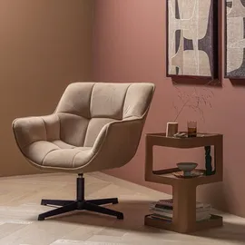 Woood Drehsessel Wibo Samt 71 x 94 x 71 cm Beige drehbar