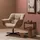 Woood Drehsessel Wibo Samt 71 x 94 x 71 cm Beige drehbar