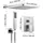 Vevor Duscharmatur Regenduschsystem 254 mm gebürstetes Nickel