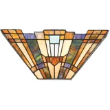 Elstead Lighting Tiffany-Glas Wandleuchte (B 40,6 cm) 41 cm türkis
