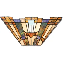 Elstead Lighting Tiffany-Glas Wandleuchte (B 40,6 cm) 41 cm türkis