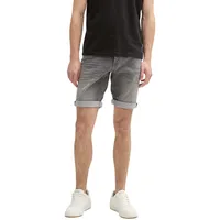 Tom Tailor Herren Jeans Short TTJOSH REGULAR SHORTS Mid Waist Regular Fit -Blau Grau Regular Fit 1044974-10218 Used Light Grau Normaler Bund Reißve