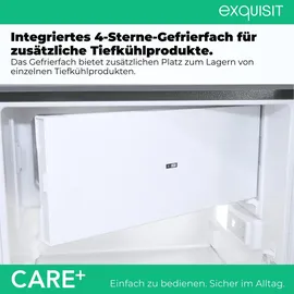 Exquisit KS16-4-HEA-090E Kühlschrank (106 l, 865 mm hoch, Silber)