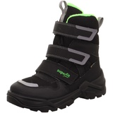 Superfit - Klett-Boots Snow Max Trible gefüttert in schwarz/hellgrün, Gr.26,