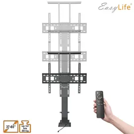 Easy Life EasyLife - TV Lift / TV Bodenständer elektrisch mit Fernbedienung, 37 bis 65 Zoll, VESA bis 600x400 (schwarz)