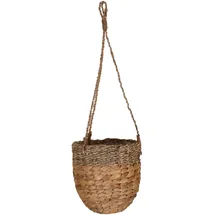 tegawo Hängeampel aus Wasserhyazinthe und Seegras Ø 16 cm x 15 cm Natur