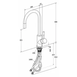 Villeroy & Boch Umbrella Flex edelstahl massiv 925400LC